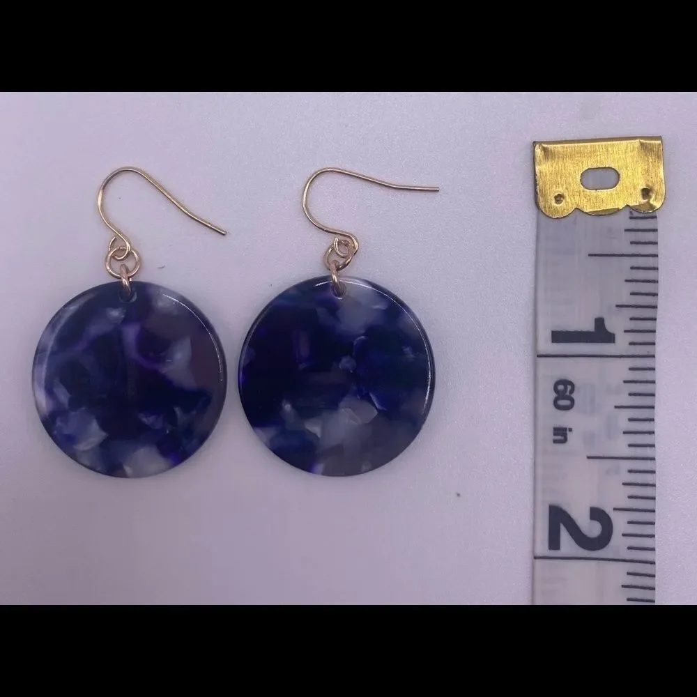 4/$20 Isaac Mizrahi Marbled Resin Earrings